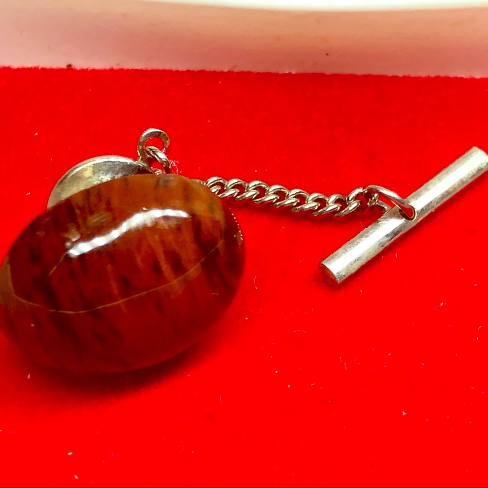 Vintage Jasper/Agate Lapidary Stone Tie Tac